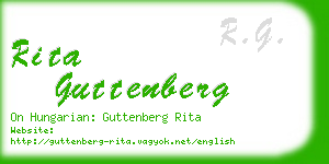 rita guttenberg business card